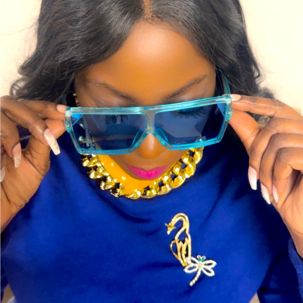 Oversized sunglasses 
NWT opt Blue